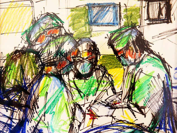 Kunstbilddarstellung einer Operation